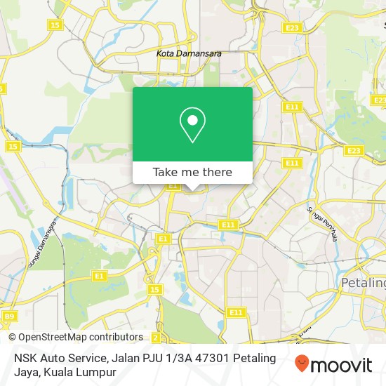 NSK Auto Service, Jalan PJU 1 / 3A 47301 Petaling Jaya map