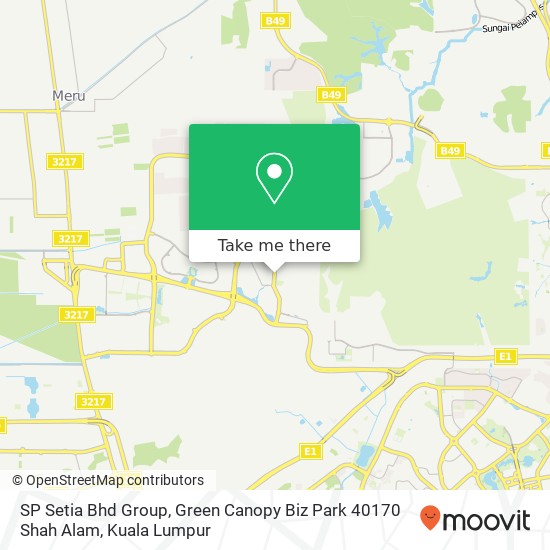 Peta SP Setia Bhd Group, Green Canopy Biz Park 40170 Shah Alam