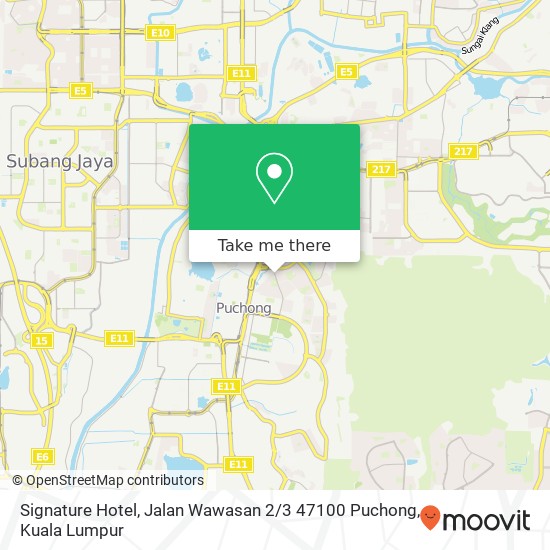 Signature Hotel, Jalan Wawasan 2 / 3 47100 Puchong map