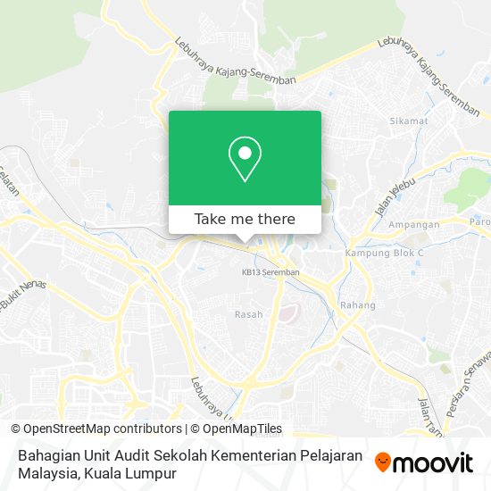 How to get to Bahagian Unit Audit Sekolah Kementerian Pelajaran 