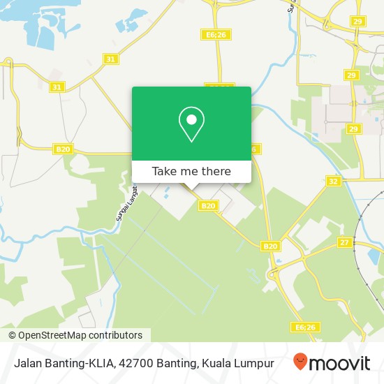 Peta Jalan Banting-KLIA, 42700 Banting