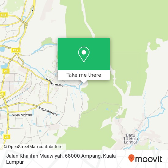 Jalan Khalifah Maawiyah, 68000 Ampang map