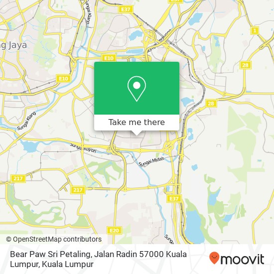 Bear Paw Sri Petaling, Jalan Radin 57000 Kuala Lumpur map