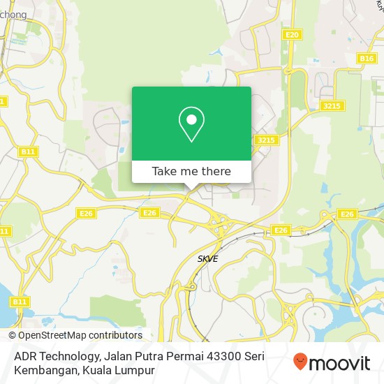 ADR Technology, Jalan Putra Permai 43300 Seri Kembangan map