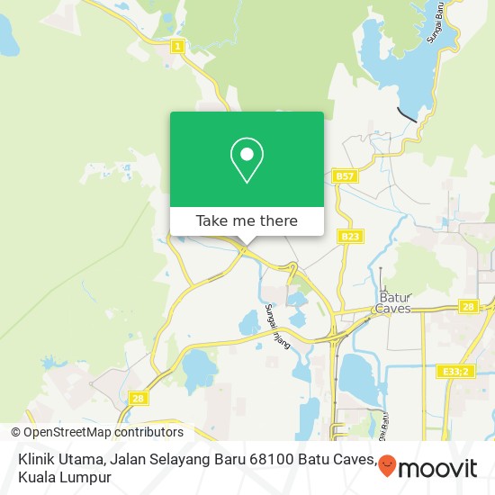 Klinik Utama, Jalan Selayang Baru 68100 Batu Caves map