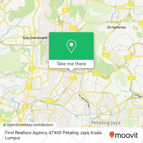 First Realtors Agency, 47400 Petaling Jaya map