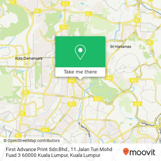 First Advance Print Sdn.Bhd., 11 Jalan Tun Mohd Fuad 3 60000 Kuala Lumpur map