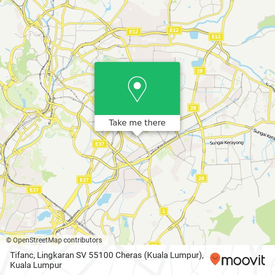 Tifanc, Lingkaran SV 55100 Cheras (Kuala Lumpur) map