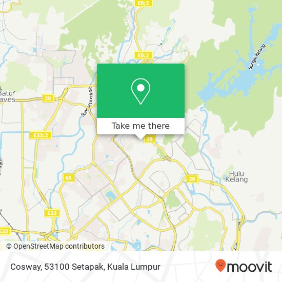 Cosway, 53100 Setapak map