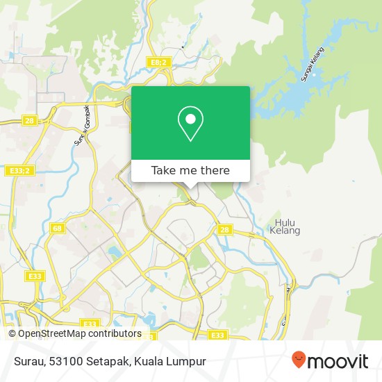 Surau, 53100 Setapak map