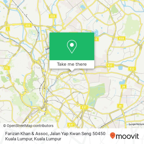 Farizan Khan & Assoc, Jalan Yap Kwan Seng 50450 Kuala Lumpur map