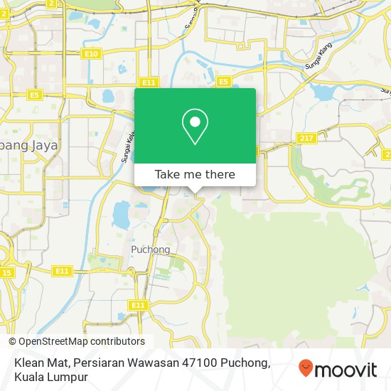 Klean Mat, Persiaran Wawasan 47100 Puchong map