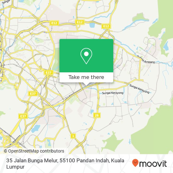 35 Jalan Bunga Melur, 55100 Pandan Indah map