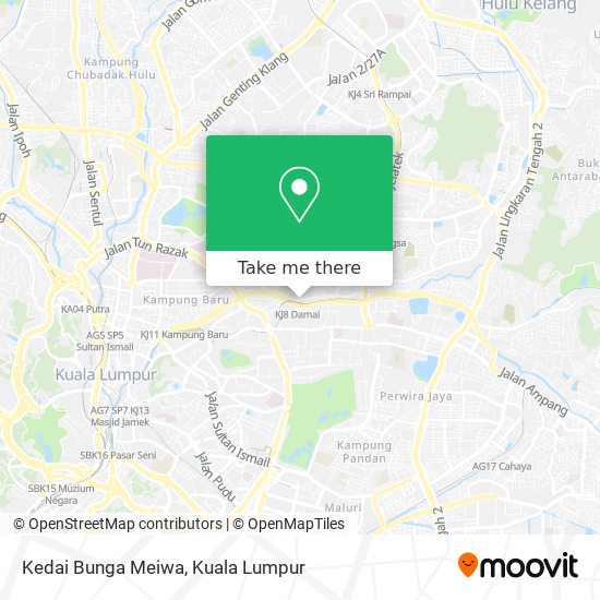 Peta Kedai Bunga Meiwa