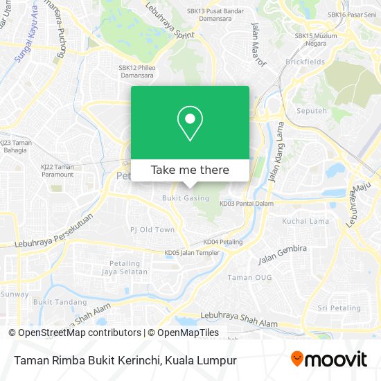 Peta Taman Rimba Bukit Kerinchi