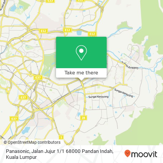 Panasonic, Jalan Jujur 1 / 1 68000 Pandan Indah map