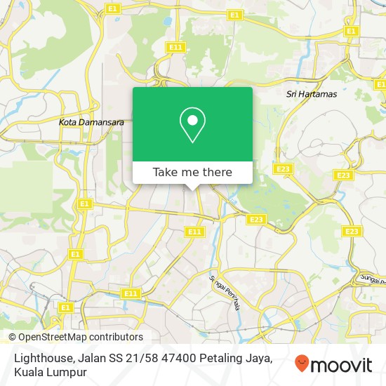 Lighthouse, Jalan SS 21 / 58 47400 Petaling Jaya map