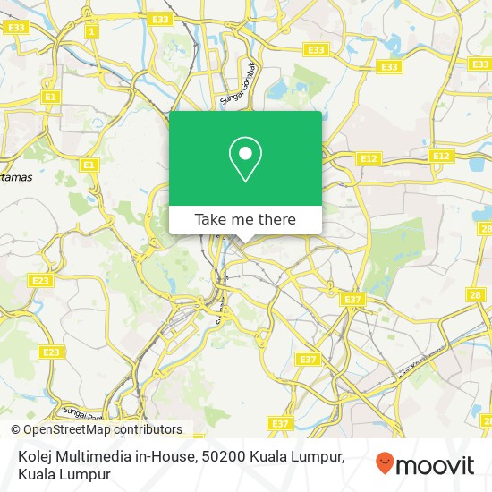 Peta Kolej Multimedia in-House, 50200 Kuala Lumpur