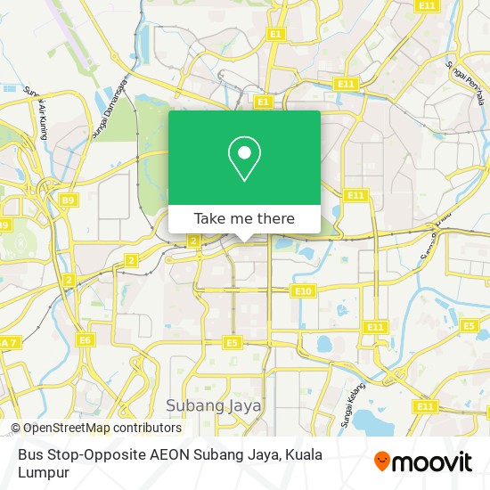 Peta Bus Stop-Opposite AEON Subang Jaya