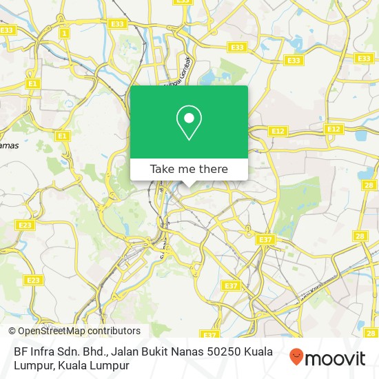 Peta BF Infra Sdn. Bhd., Jalan Bukit Nanas 50250 Kuala Lumpur