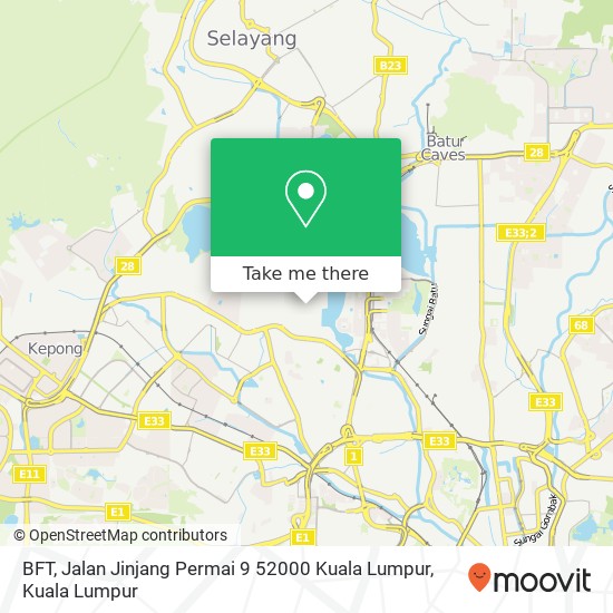 BFT, Jalan Jinjang Permai 9 52000 Kuala Lumpur map