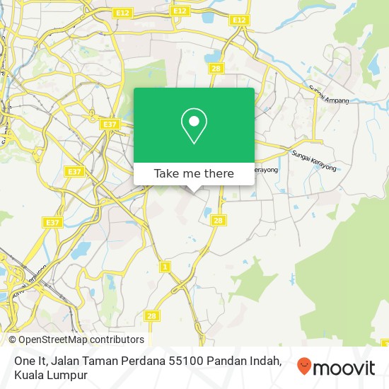 Peta One It, Jalan Taman Perdana 55100 Pandan Indah
