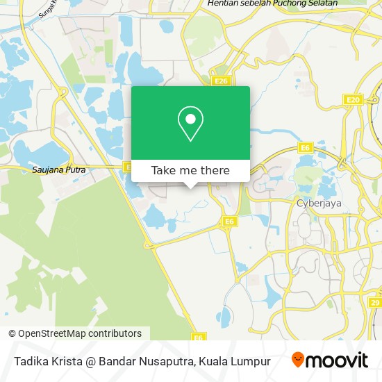 Tadika Krista @ Bandar Nusaputra map