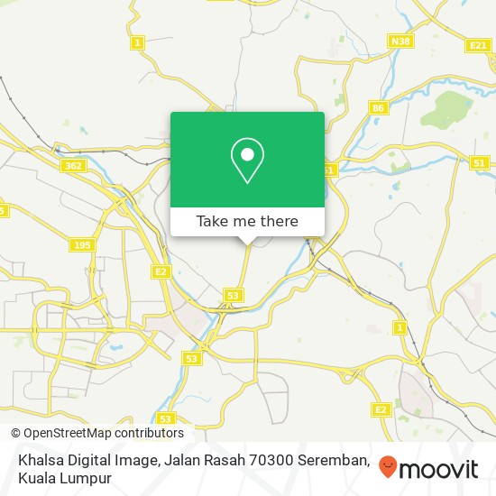 Khalsa Digital Image, Jalan Rasah 70300 Seremban map