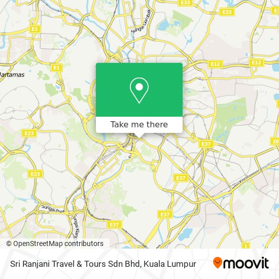 Peta Sri Ranjani Travel & Tours Sdn Bhd
