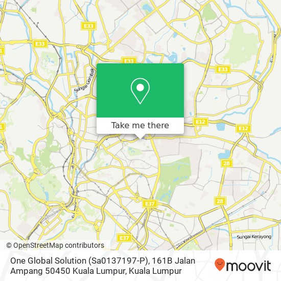One Global Solution (Sa0137197-P), 161B Jalan Ampang 50450 Kuala Lumpur map