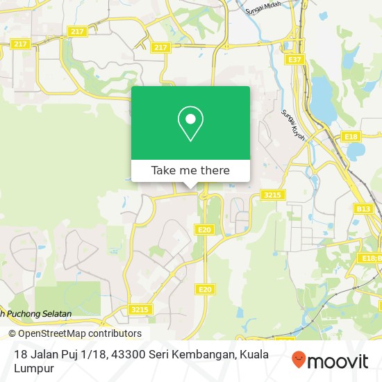 18 Jalan Puj 1 / 18, 43300 Seri Kembangan map