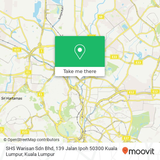 SHS Warisan Sdn Bhd, 139 Jalan Ipoh 50300 Kuala Lumpur map