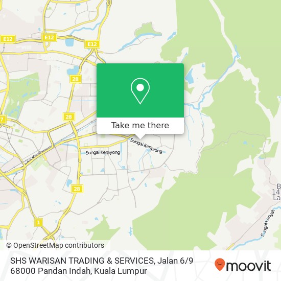 SHS WARISAN TRADING & SERVICES, Jalan 6 / 9 68000 Pandan Indah map