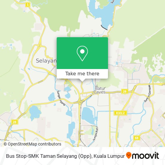 Peta Bus Stop-SMK Taman Selayang (Opp)