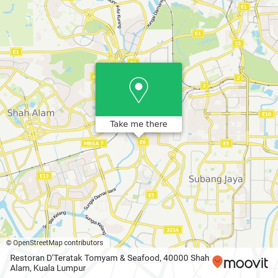 Restoran D'Teratak Tomyam & Seafood, 40000 Shah Alam map