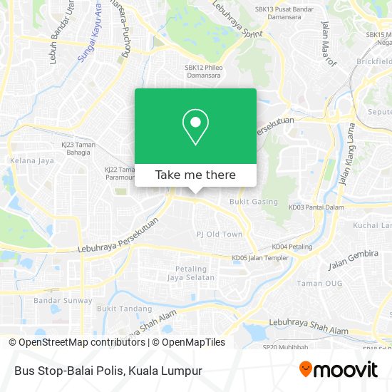 Bus Stop-Balai Polis map