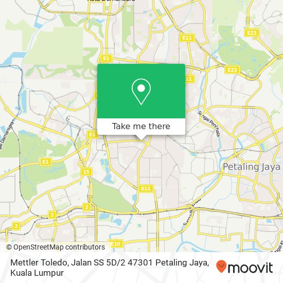 Mettler Toledo, Jalan SS 5D / 2 47301 Petaling Jaya map