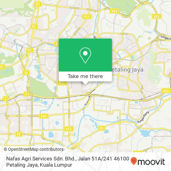 Nafas Agri Services Sdn. Bhd., Jalan 51A / 241 46100 Petaling Jaya map