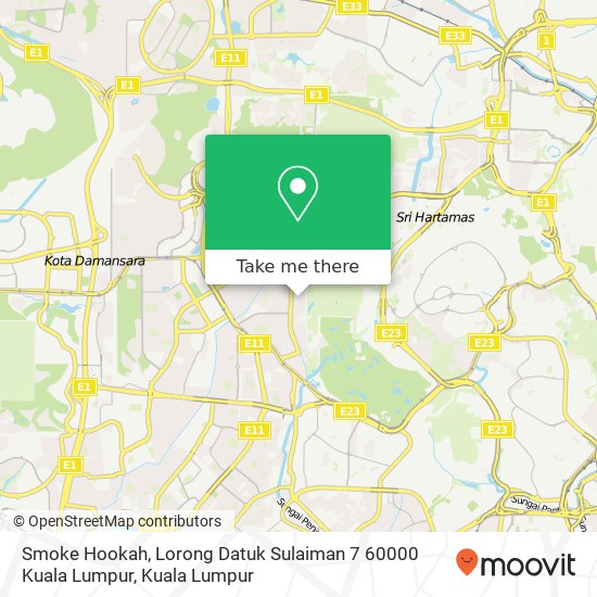 Peta Smoke Hookah, Lorong Datuk Sulaiman 7 60000 Kuala Lumpur