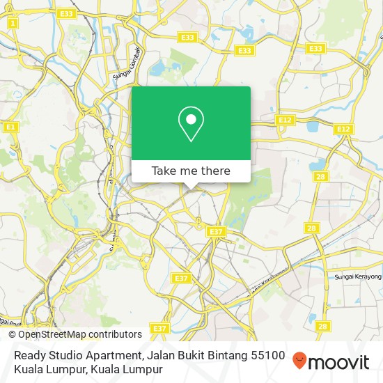 Peta Ready Studio Apartment, Jalan Bukit Bintang 55100 Kuala Lumpur