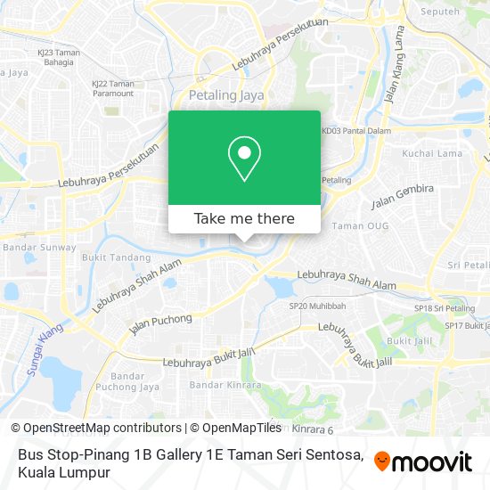 Bus Stop-Pinang 1B Gallery 1E Taman Seri Sentosa map