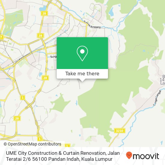 UME City Construction & Curtain Renovation, Jalan Teratai 2 / 6 56100 Pandan Indah map