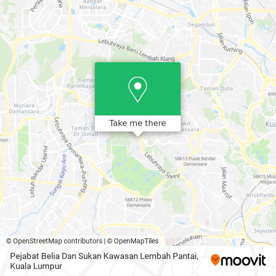 Peta Pejabat Belia Dan Sukan Kawasan Lembah Pantai