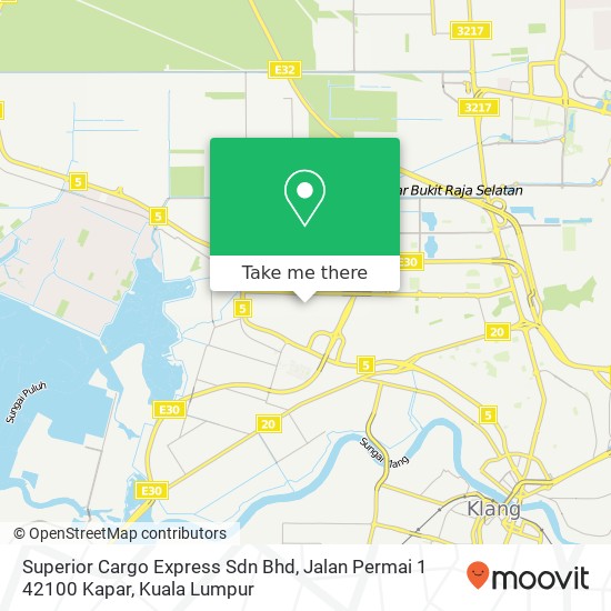 Superior Cargo Express Sdn Bhd, Jalan Permai 1 42100 Kapar map