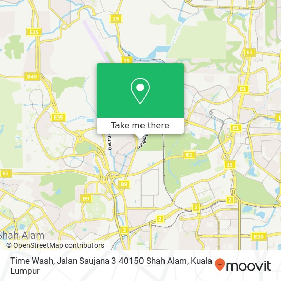 Time Wash, Jalan Saujana 3 40150 Shah Alam map