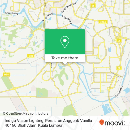 Peta Indigo Vision Lighting, Persiaran Anggerik Vanilla 40460 Shah Alam