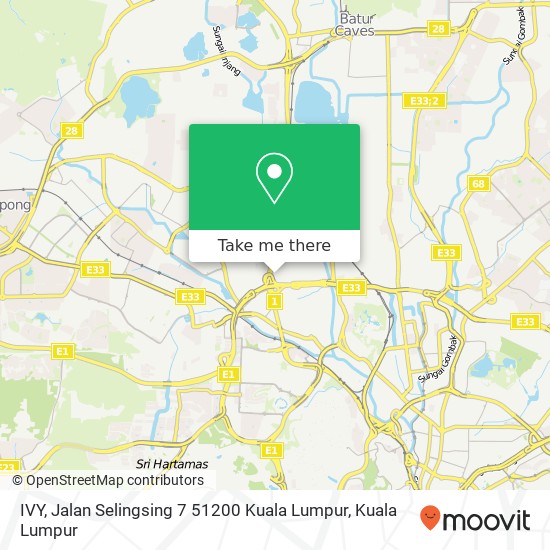 IVY, Jalan Selingsing 7 51200 Kuala Lumpur map