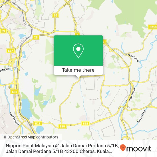 Nippon Paint Malaysia @ Jalan Damai Perdana 5 / 1B, Jalan Damai Perdana 5 / 1B 43200 Cheras map