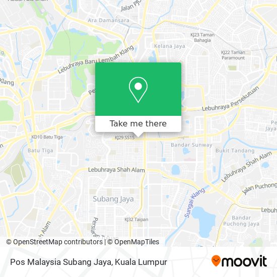 Pos Malaysia Subang Jaya map