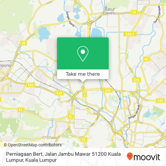 Perniagaan Bert, Jalan Jambu Mawar 51200 Kuala Lumpur map